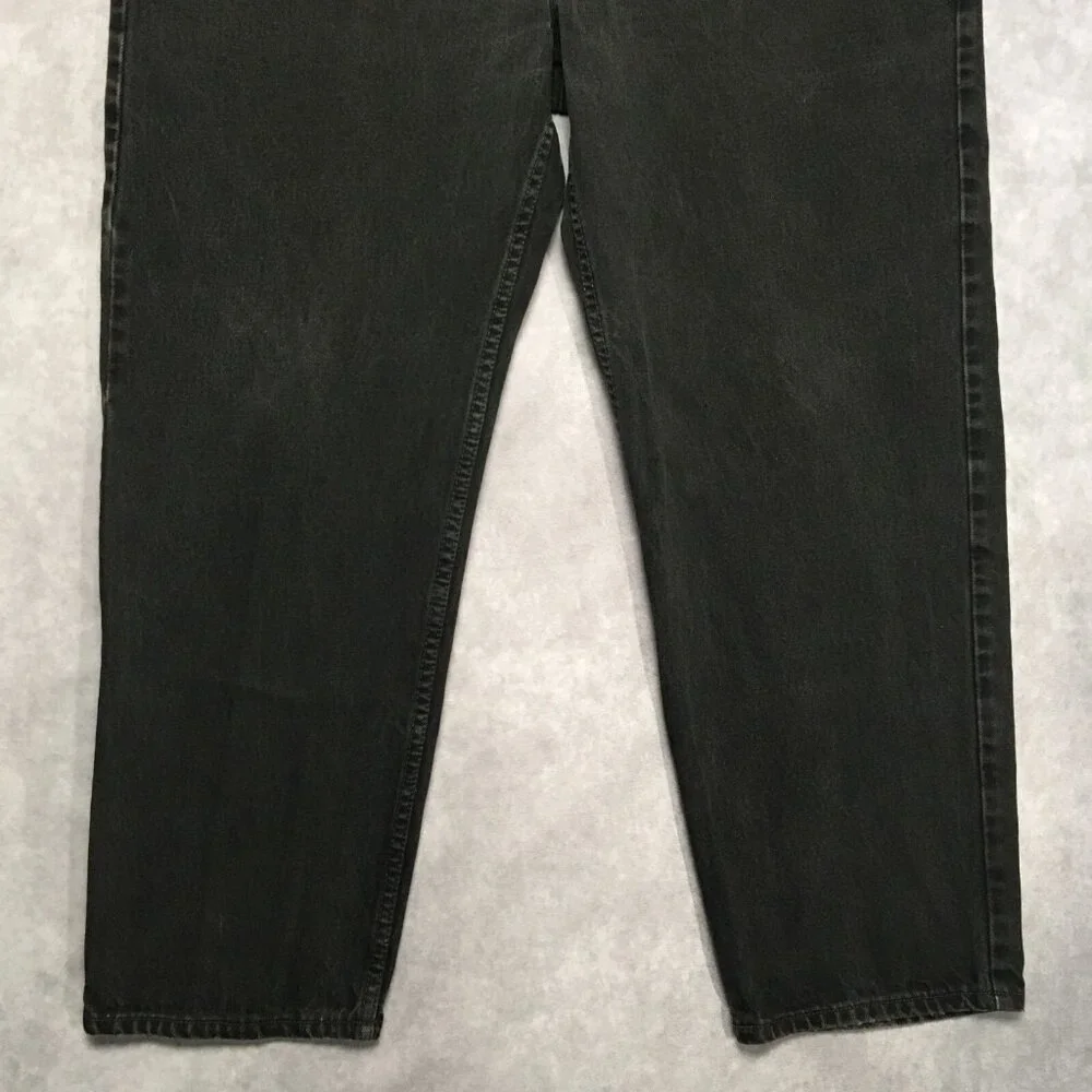 VTG Levis Mens 550 Relaxed Fit Black Jeans size 40x30 Cotton Denim Pants Zip Fly